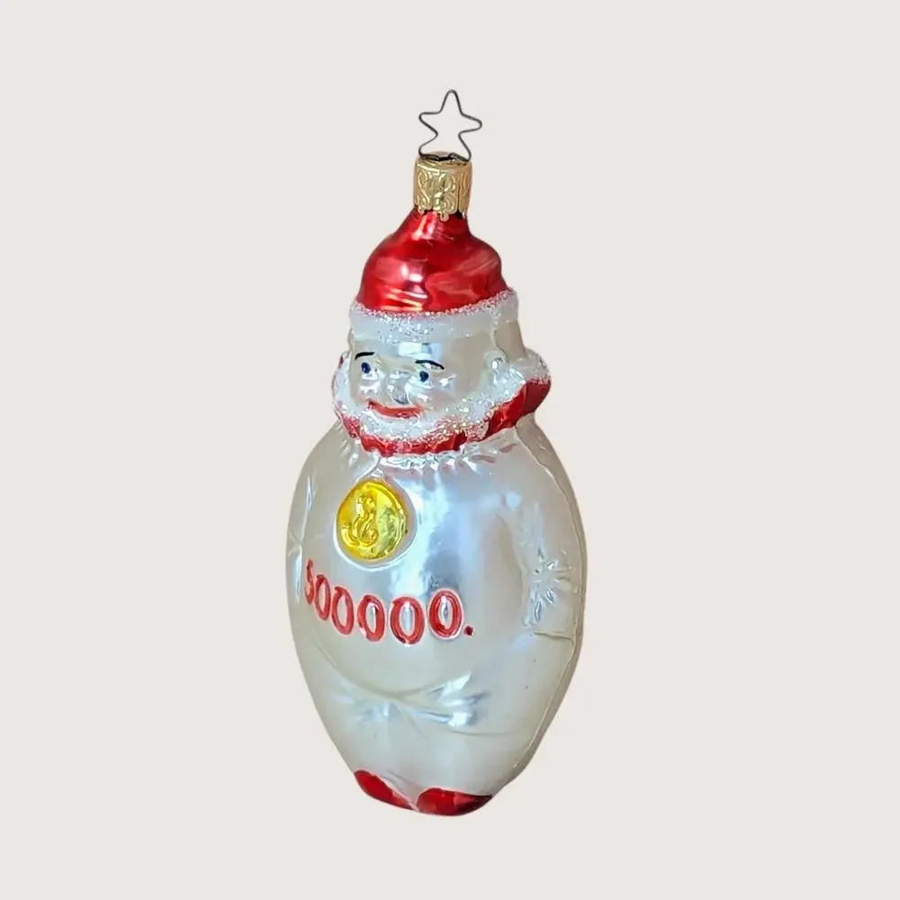 Vintage Inge Glas Blown Glass 500,000 Clown Ornament